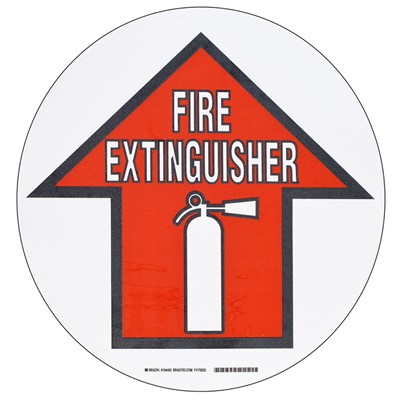 Brady 104492 - B-534 ToughStripe Floor Marking Signs w/Anti-Skid Tread - Fire Extinguisher - 17"