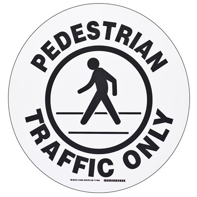 Brady 104509 - B-534 ToughStripe Floor Marking Signs w/Anti-Skid Tread - Pedestrian Traffic Only - 17"