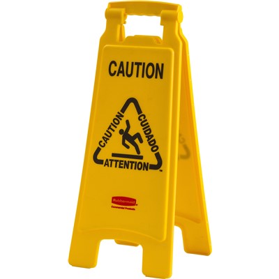 Brady 104810 - CAUTION Heavy Duty Floor Stand - 24.5" H - Black/Red on Yellow