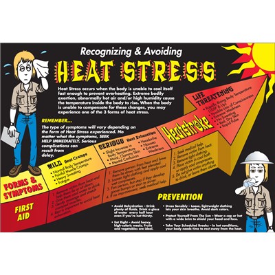 Brady 105622 - Recognizing & Avoiding Heat Stress Poster