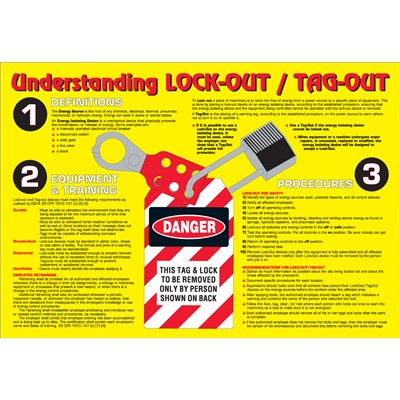 Brady 105626 - Lock-out/Tag-out Safety Poster