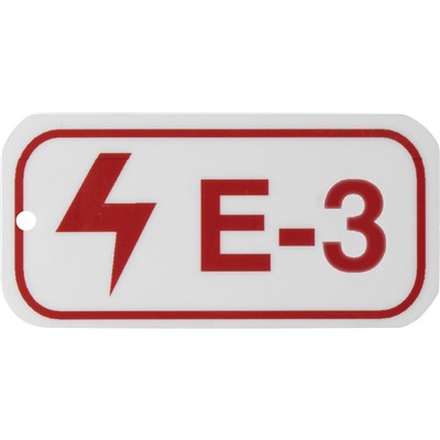 Brady 105641 - Energy Source Tags for Electrical - E-3 - Red on White - Adhesive Back - 5/Pack