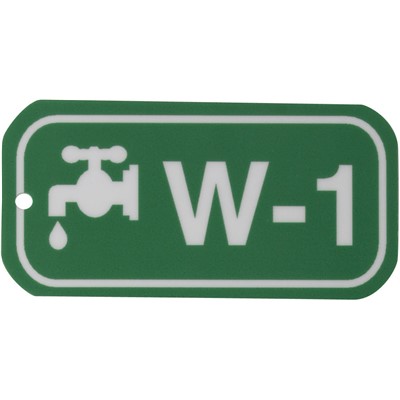 Brady 105644 - Energy Source Tags for Water - W-1 - White on Green - 5/Pack