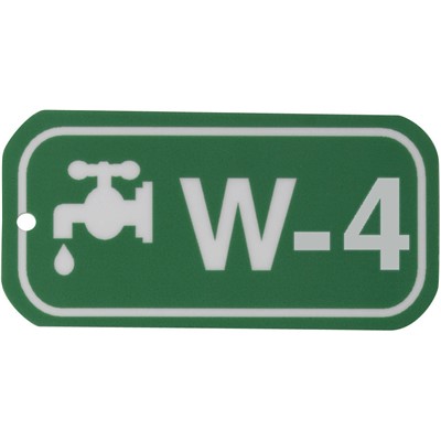 Brady 105647 - Energy Source Tags for Water - W-4 - White on Green - 5/Pack