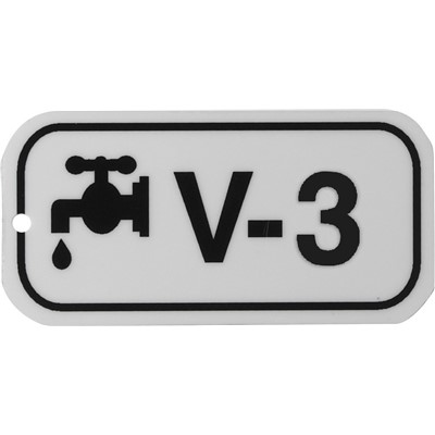 Brady 105666 - Energy Source Tags for Valves - V-3 - Black on White - 5/Pack