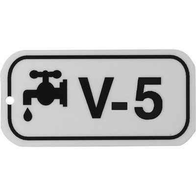 Brady 105668 - Energy Source Tags for Valves - V-5 - Black on White - 5/Pack