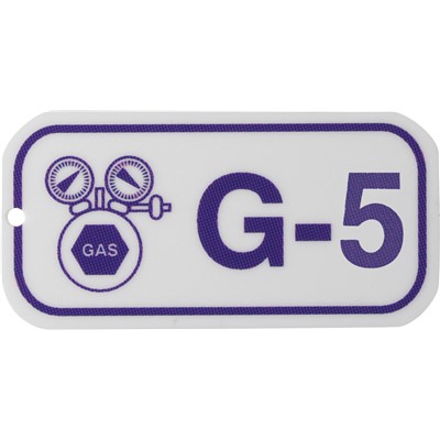 Brady 105673 - Energy Source Tags for Gas - G-5 - Purple on White - 5/Pack
