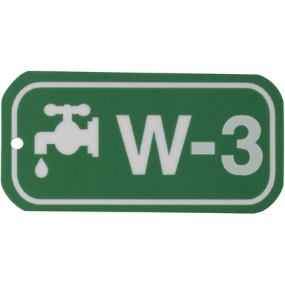 Brady 105686 - Energy Source Tags for Water - W-3 - White on Green - 25/Pack