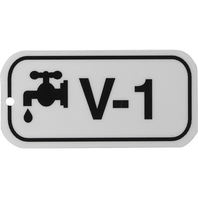 Brady 105704 - Energy Source Tags for Valves - V-1 - Black on White - 25/Pack