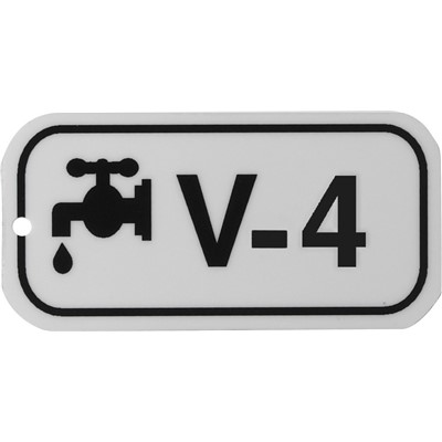 Brady 105707 - Energy Source Tags for Valves - V-4 - Black on White - 25/Pack