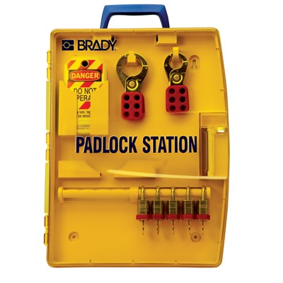 Brady 105929 - Ready Access Padlock Center w/5 Steel Padlocks