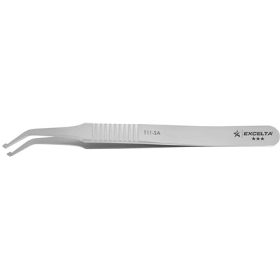 Excelta 111-SA - 3-Star S.M.D. Paddle Tip Tweezers - 4.5" - Stainless Steel
