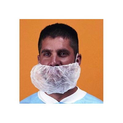 Keystone Safety 112NWI-XL - Polypropylene Beard Cover - Cleanroom Class 8 - 100% Latex Free - 21" - White - 10 Bags/Case
