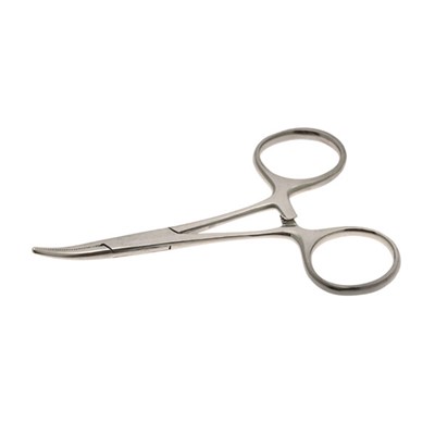 Aven 12002 Hemostat 3-1/2" - curved serrated jaws - 20 to 30 degree bend angle