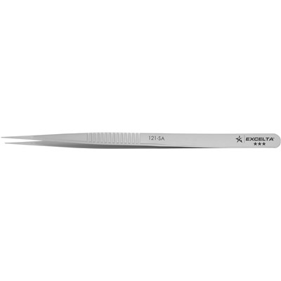 Excelta 121-SA - 3-Star S.M.D. Paddle Tip Tweezers - 5.5" - Stainless Steel