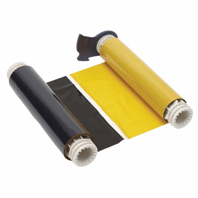 Brady 13526 - PowerMark® Two Color Ribbon - 8.8" x 200' - Black/Yellow