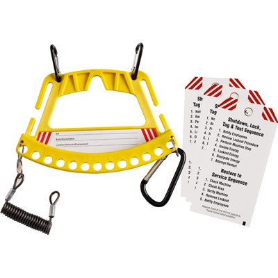 Brady 148865 - Yellow Safety Lock and Tag Carrier - 7.75" x 5.25" - Yellow