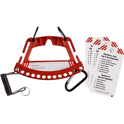 Brady 148866 - Red Safety Lock & Tag Carrier - 7.75" x 5.25" - Red