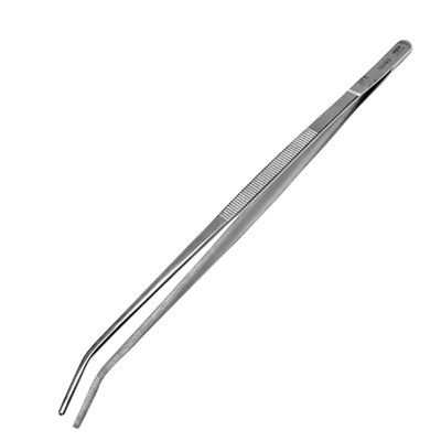 Aven Tools 18493 - Forceps 12 Inches w/Bent Tips - Serrated