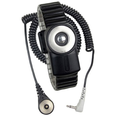 SCS (formerly 3M) 2200 Series - MagSnap™ 360 Magnetic Metal ESD Wrist Strap - Dual Wire - 6' Cord - Small