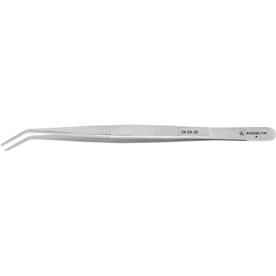 Excelta 24-SA-SE - 1-Star Economy Angle Tip Broad Point Tweezers- 6"