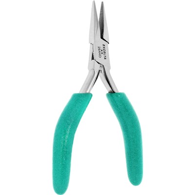 Excelta 2644D - 2-Star Serrated Chain Nose Pliers - Serrated - 4.75"
