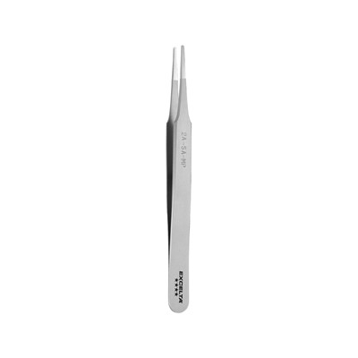 Excelta 2A-SA-MP - Anti-Magnetic Stainless Steel Tweezers - Straight Tapered Flat Point - Mirror Polished Tips - 4.75" (118.75mm)