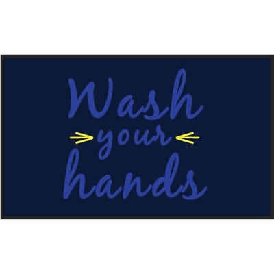 M+A Matting Message Mats 3017378-825 - Wash Your Hands - 35" X 59" - 1/Each