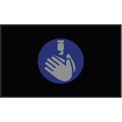 M+A Matting Message Mats 3017627-825 - Picture of  Hand Sanitizer and Hands - 24" X 35"  - 1/Each