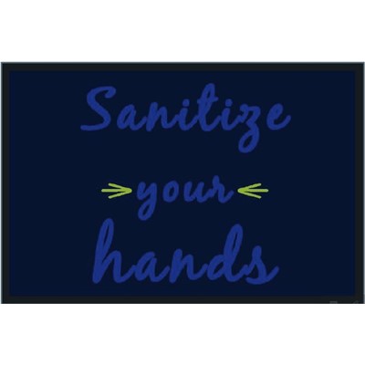 M+A Matting Message Mats 3017629-825 - Sanitize your Hands - 24" X 35" - 1/Each