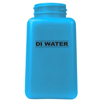 Menda 35513 - 6 oz durAstatic® Bottle Only - "DI Water" Printed - 3.9" - Blue