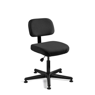 Bevco 5000-F-BK - Doral 5000 Series Upholstered Chair - Fabric - 17"-22" - Mushroom Glides - Black