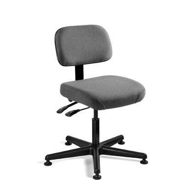 Bevco 5001-F-GY - Doral 5000 Series Upholstered Chair w/Seat & Back Tilt - Fabric - 17"-22" - Mushroom Glides - Gray
