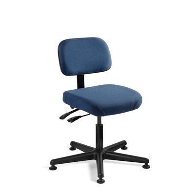 Bevco 5001-F-NY - Doral 5000 Series Upholstered Chair w/Seat & Back Tilt - Fabric - 17"-22" - Mushroom Glides - Navy
