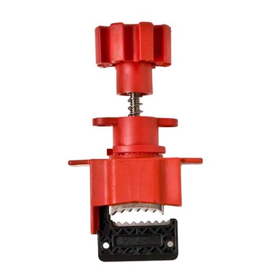 Brady 50899 Universal Valve Lockout Base Clamping Unit - 6.38" H x 1.551" W - Material: Brass - Fiberglass Reinforced Nylon - Stainless Steel - Red