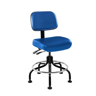 Bevco 5200-V-BL - Doral 5000 Series Upholstered Chair - Vinyl - 20"-25" - Mushroom Glides - Blue