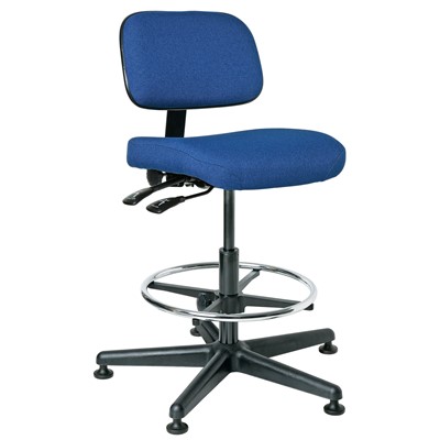 Bevco 5301-F-RB - Doral 5000 Series Upholstered Chair w/Seat & Back Tilt - Fabric - 20.5"-28" - Mushroom Glides - Royal Blue