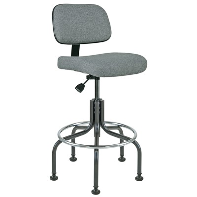 Bevco 5600-F-GY - Doral 5000 Series Upholstered Chair - Fabric - 25"-30" - Mushroom Glides - Gray