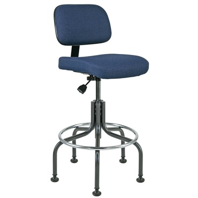 Bevco 5600-F-NY - Doral 5000 Series Upholstered Chair - Fabric - 25"-30" - Mushroom Glides - Navy