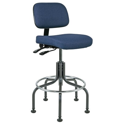 Bevco 5601-F-NY - Doral 5000 Series Upholstered Chair w/Seat & Back Tilt - Fabric - 25"-30" - Mushroom Glides - Navy
