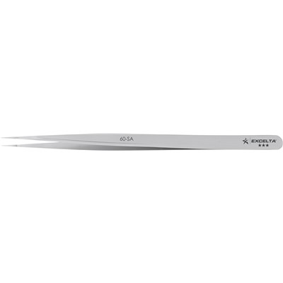 Excelta 60-SA - 3-Star Long Straight Parallel Point Tweezers - NEVERUST® - 4.5"