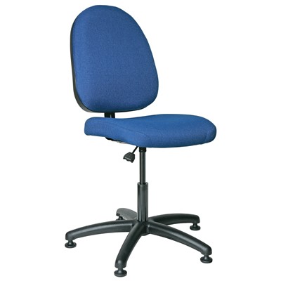 Bevco 6000-F-RB - Integra 6000 Series Upholstered Office Chair - Fabric - 17"-22" - Mushroom Glides - Royal Blue