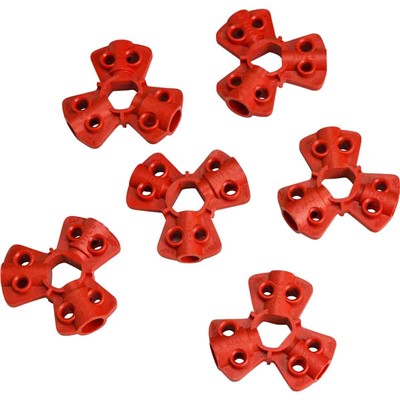 Brady 65645 Pneumatic Quick-Disconnect Lockouts - Red - 6/pk