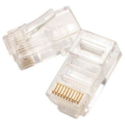 Eclipse 700-RA50 - 10P10C Round Cable Modular Plug - Stranded Wire - 50 uin gold - 1000/Bag