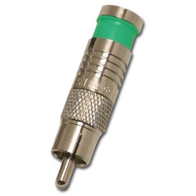 Eclipse 705-004-GN - RCA Connector - RG6/U - Green - 100/Pack