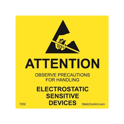 SCS 7202 - Destructible Caution Label - RS-471 - 2" x 2" - 500/Roll