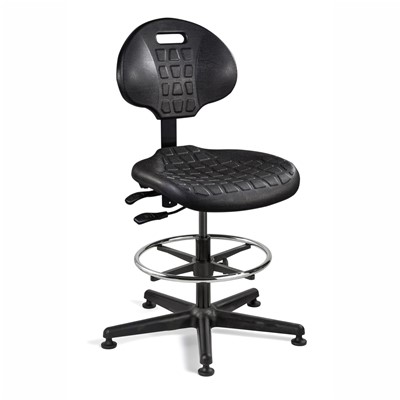Bevco 7501 - Everlast 7000 Series Ergonomic Chair w/Articulating Tilt Seat & Back - Polyurethane - 21"-31" - Mushroom Glides