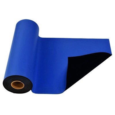 SCS 770078 - 2-Layer R3 Dissipative Rubber Worksurface Roll - Blue - 18" x 50'