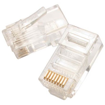 Eclipse 702-008 - 8P8C Flat Cable Modular Plug - Stranded Wire - 50 uin Gold - 50/Pack