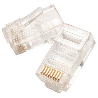 Eclipse 702-079 - 8P8C Flat Cable Modular Plug - Solid Wire - 15 uin Gold - 50/Pack